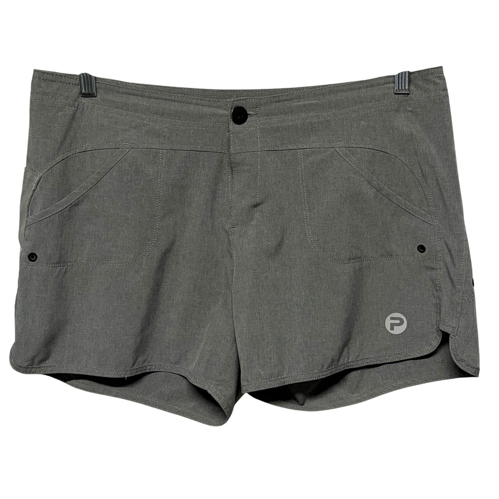 Pelagic Womens Gray Fishing Shorts Size 12 Quick Dry Stretch Board Shorts Hiking
